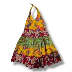 Heartworks Girls Multicolor Floral Paisley Halter A-Line Dress – Size 6